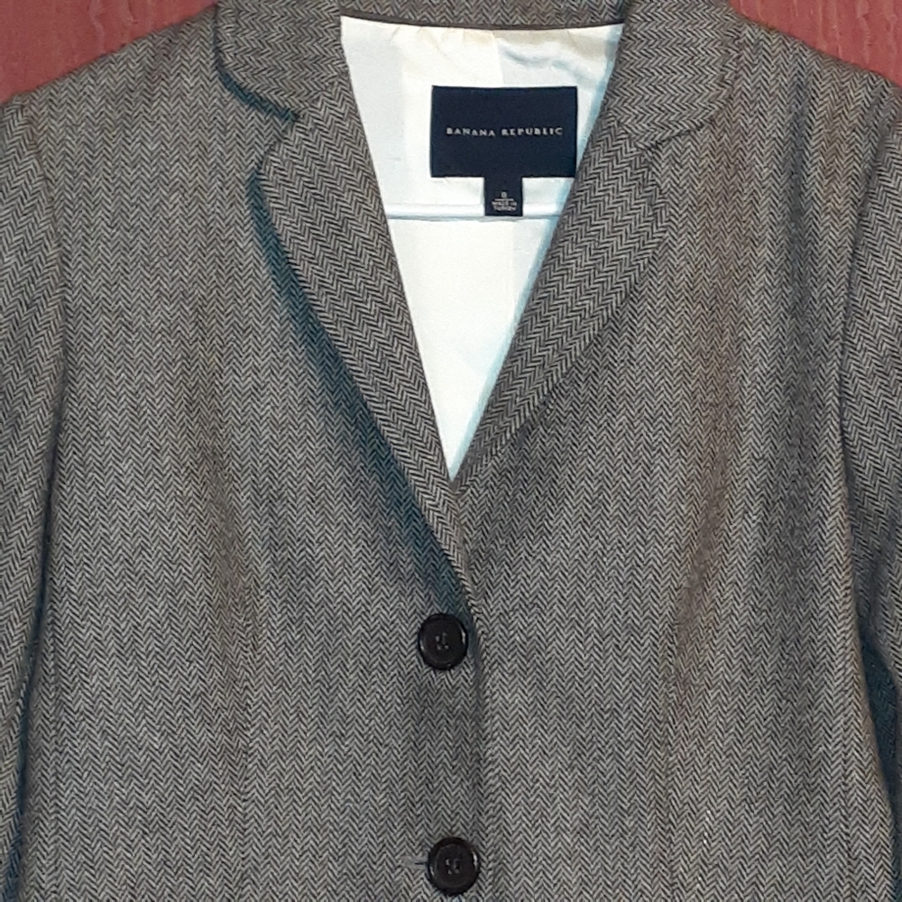BANANA REPUBLIC 2 PIECE 67% WOOL SKIRT SET BUSINESS/DINNER/CHURCH WOMEN'S - Picture 3 of 16